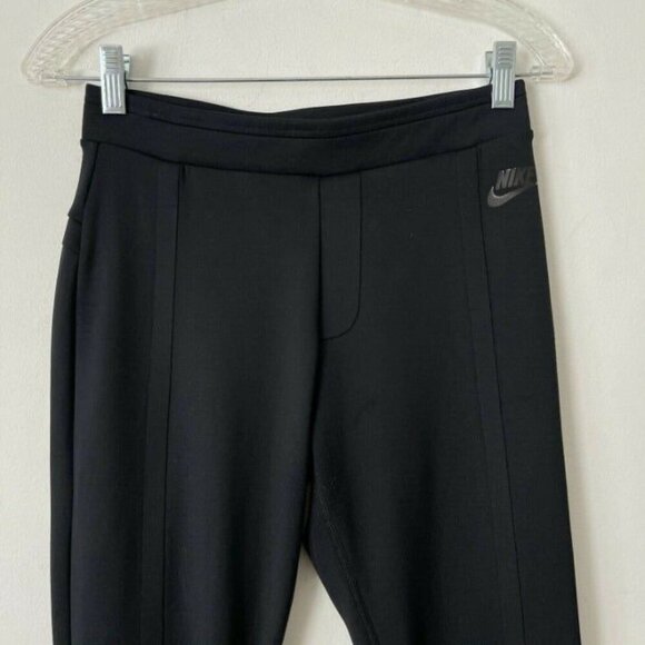 Nike Sportswear Size S Bonded Leggings Black Ankle Length Pockets - Picture 12 of 12